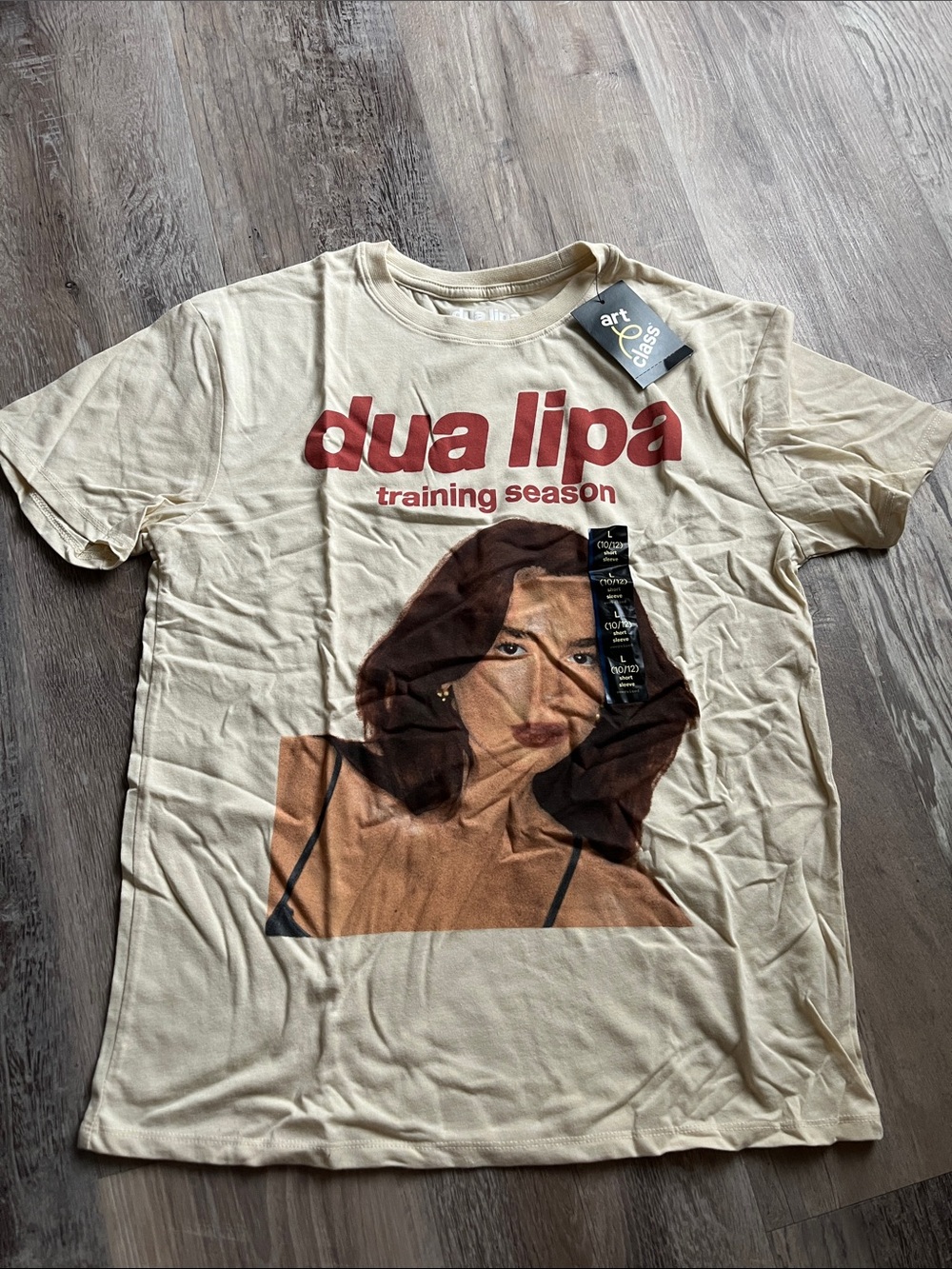 art class Cream Dua Lipa Training Season Graphic Tee large (10/12)